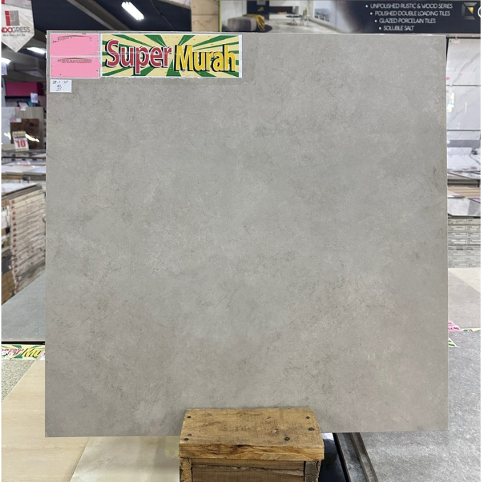 Granit Lantai Mirage 60x60 Light Cement Granit Matt/Keset Granit Teras Dapur