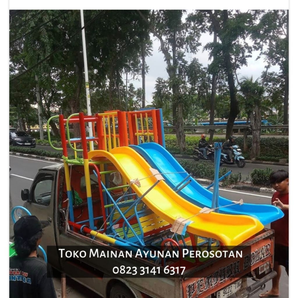 Perosotan - Prosotan - Perosotan Besi Outdoor - Prosotan Besi Outdoor - Perosotan Anak Tk Paud - Pro