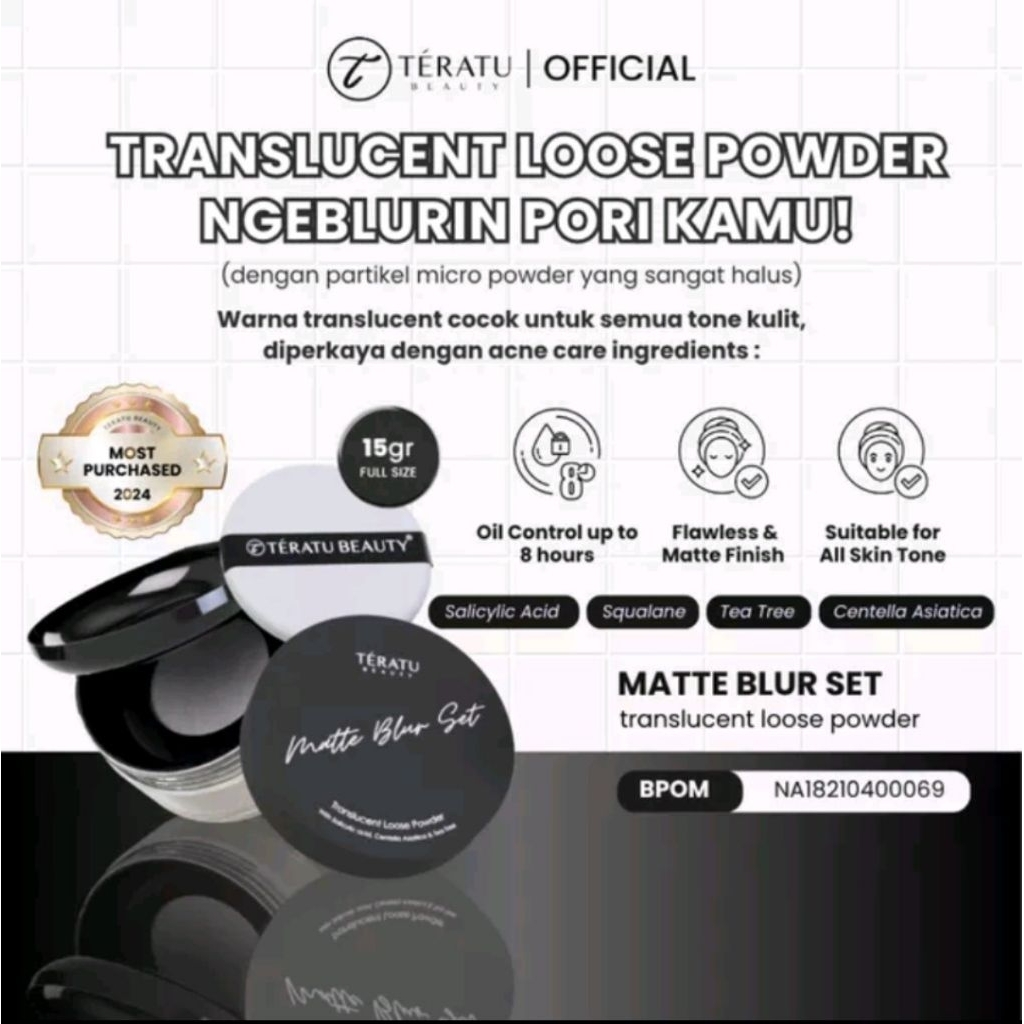 TERATU BEAUTY Matte Blur Set Translucent Loose Powder
