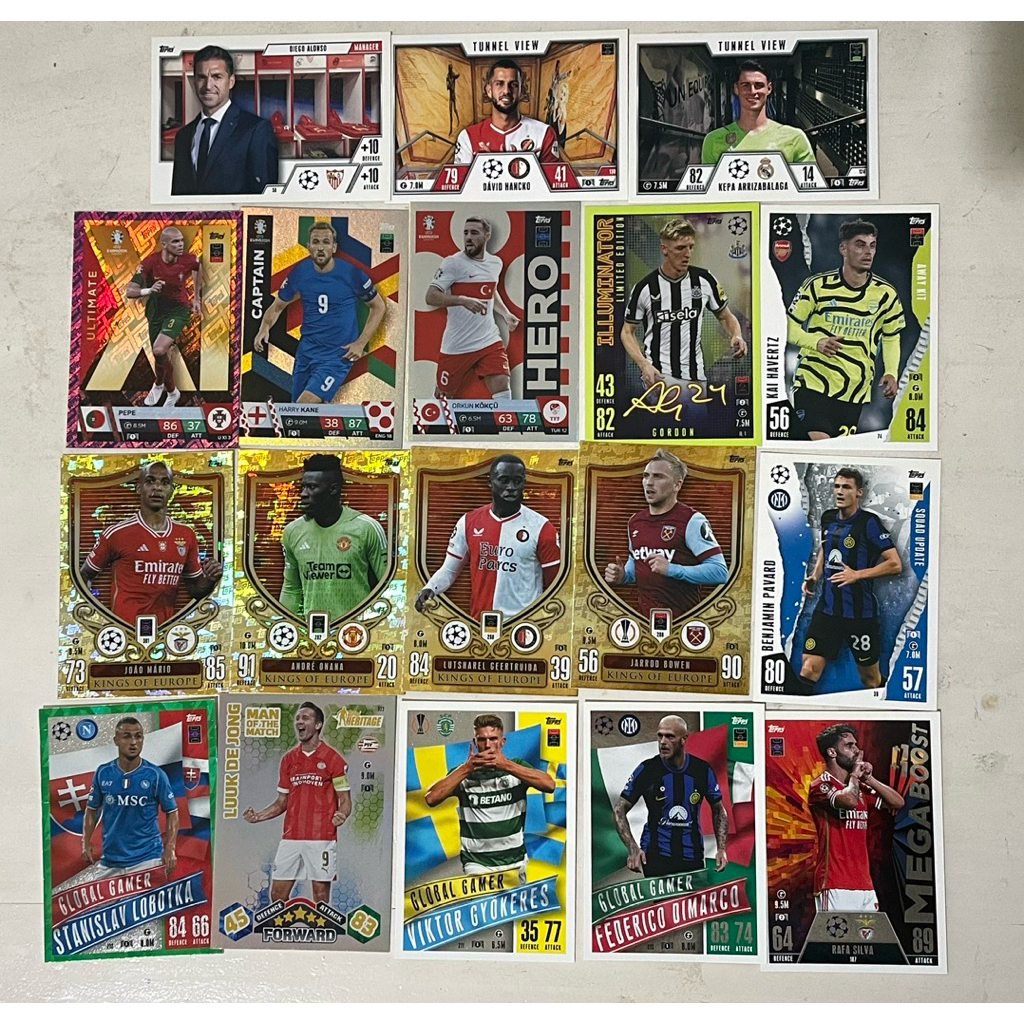 [READY] MATCH ATTACK ATTAX TOPPS 2023/2024 KARTU BOLA UCL EURO 23/24 REAL MADRID FC BARCELONA BARCA 