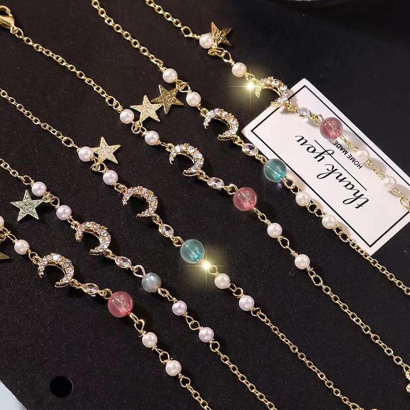 Gelang Wanita Aesthetic Rantai Anti Karat Emas Korean Style Adjustable Bracelet