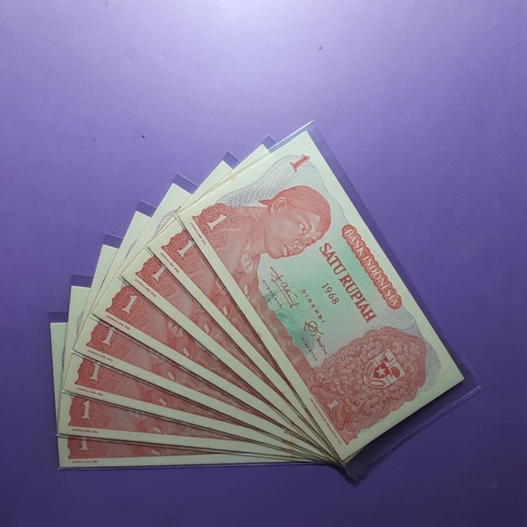 uang kuno 1 rupiah seri sudirman 1968