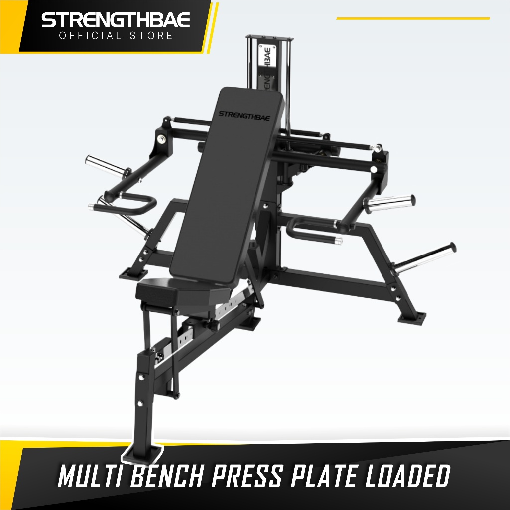 Multi Bench Press Machine STRENGTHBAE Multipress Adjustable Bench with Chest Shoulder Machine Plate 