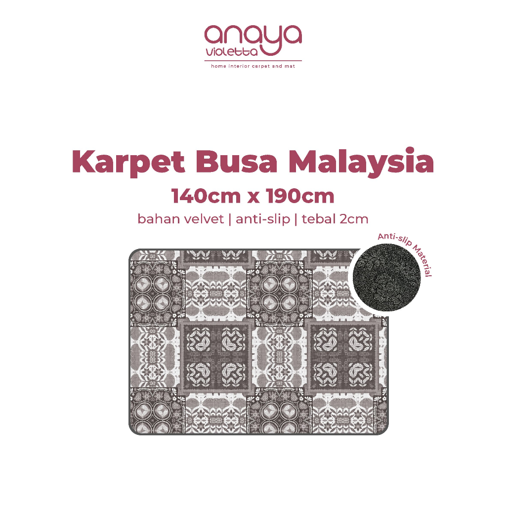 ANAYA Karpet Busa Malaysia 140x190 Cm/Carpet Busa/Karpet Busa/Karpet Bulu/Karpet Foam/Karpet Empuk M