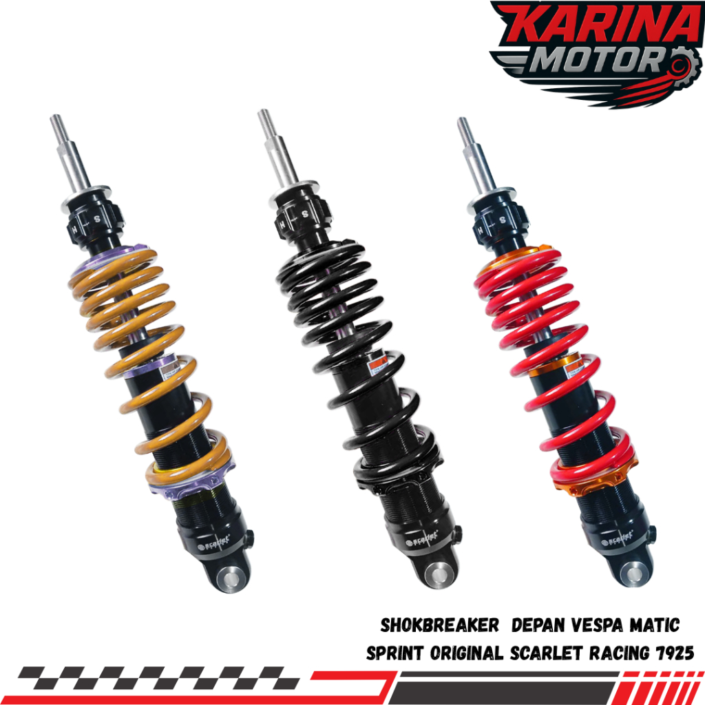 Shockbreaker Depan Vespa Matic Sprint Non Tabung Klik Rebound Original Scarlet Racing 7925