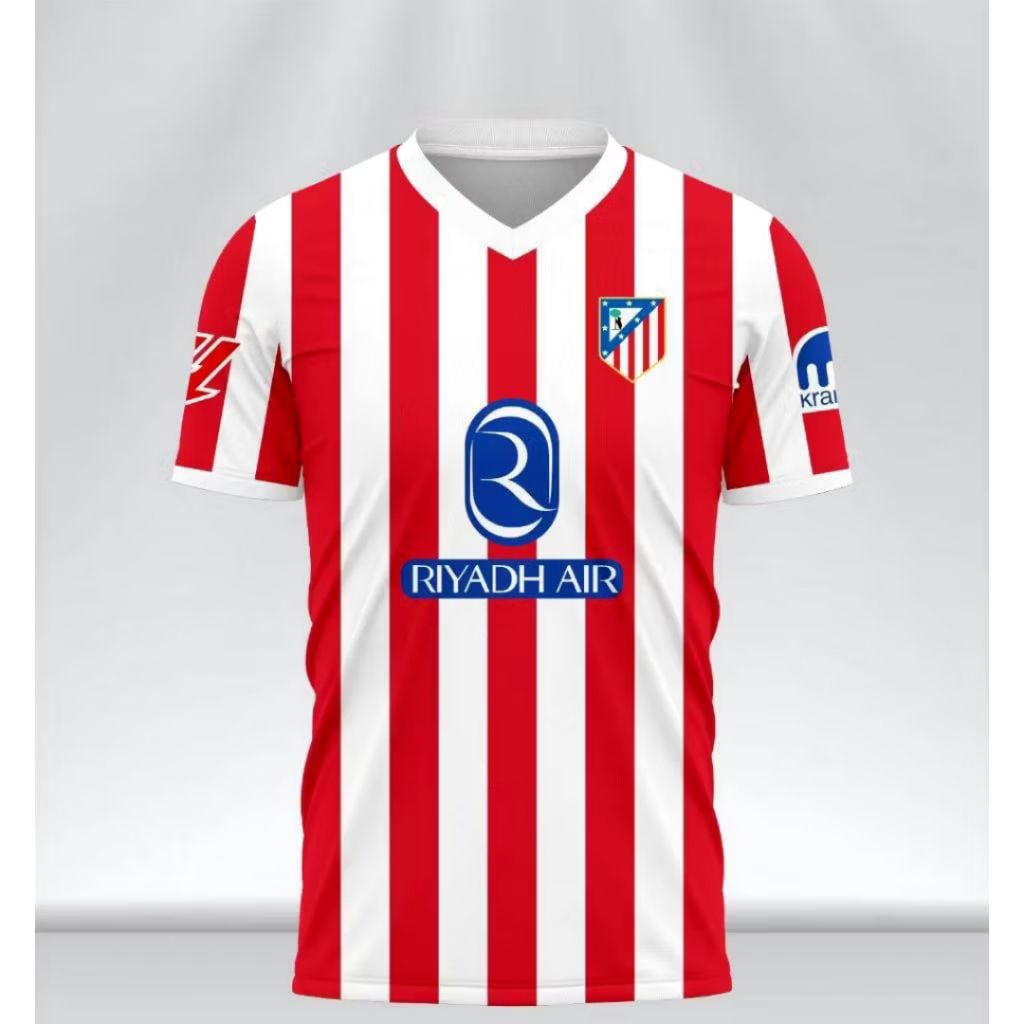 JERSEY BOLA HOME Atlético Madrid 25/26 MERAH PUTIH EDITION GRATIS NAMA DAN NOMOR PUNGGUNG