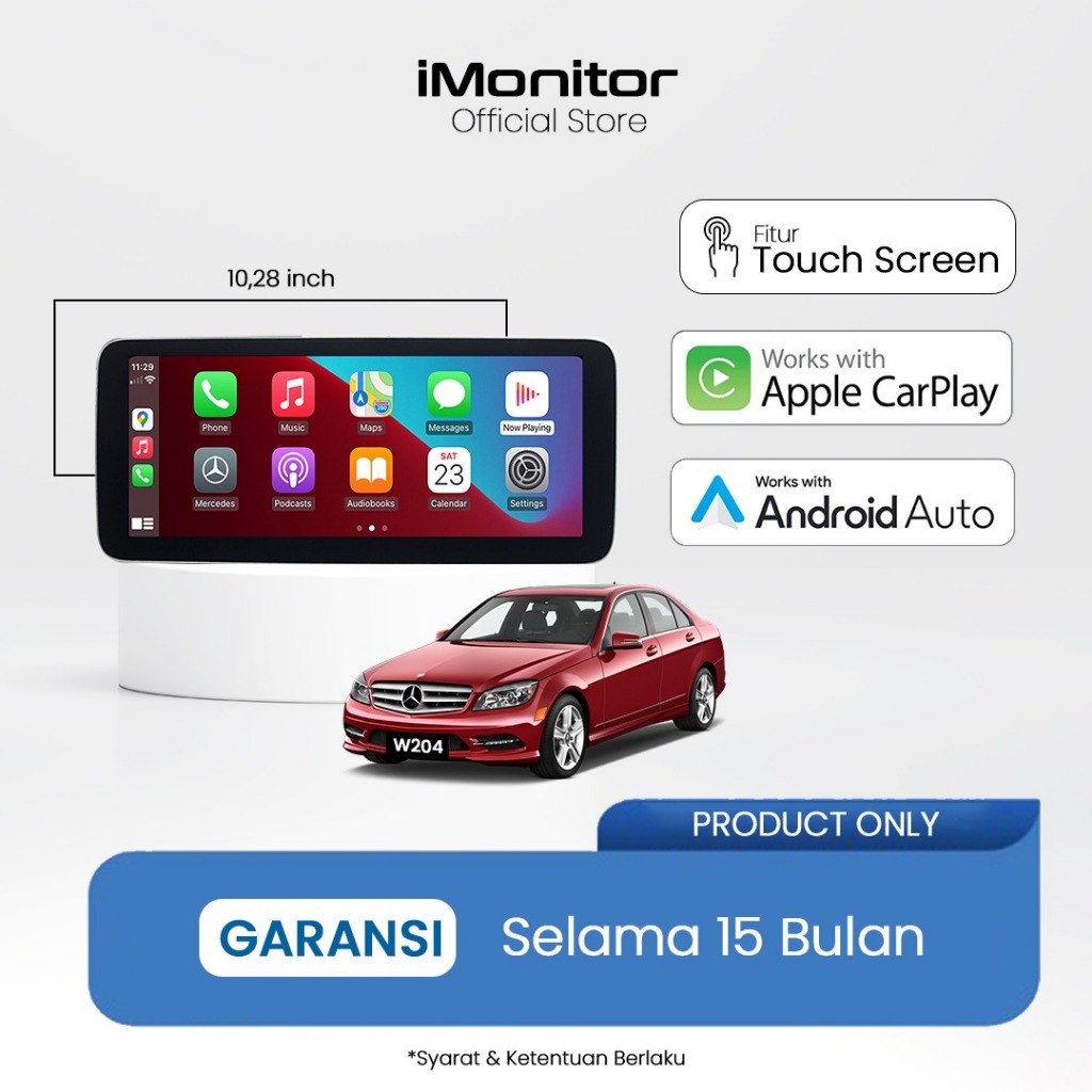 iMonitor Head unit untuk mobil Mercedes-Benz C200 W204