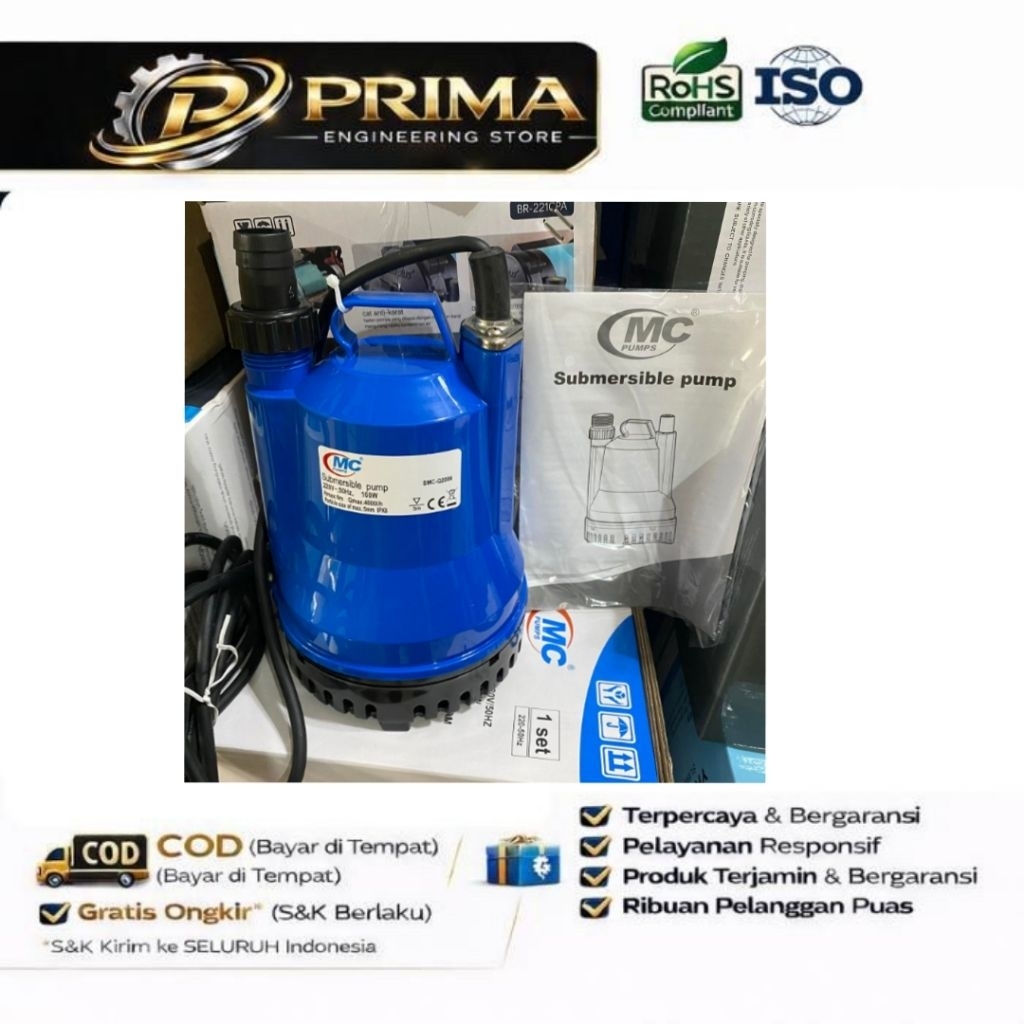 Pompa Celup Kolam Ikan 100Watt Mesin Pompa Air Kolam Ikan MC Pump 100W