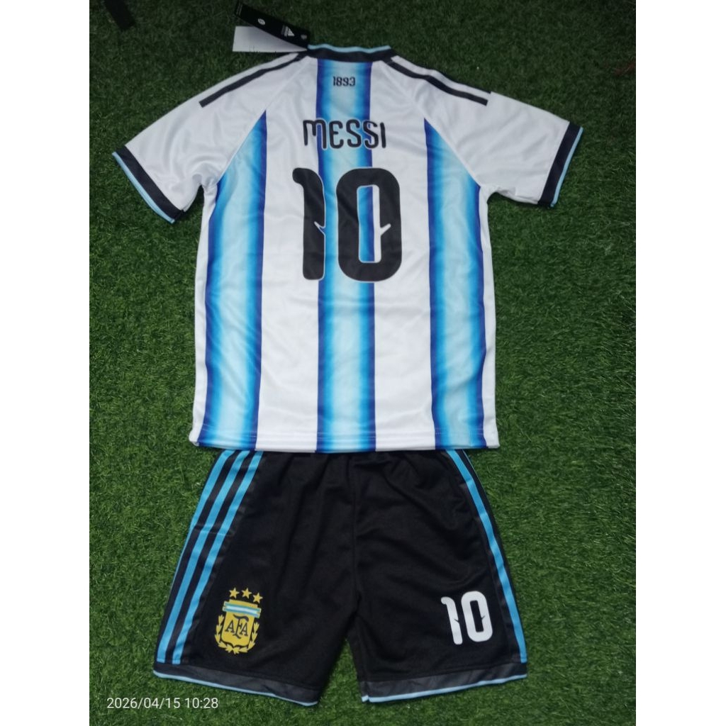setelan baju bola Argentina anak bisa custom nama nomor punggung