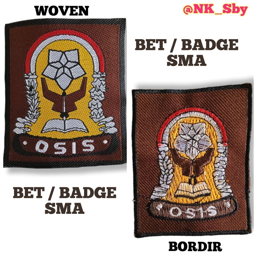 Bet / Badge SMA ( Sekolah Menengah Atas ) | Bet BORDIR WOVEN Atribut Seragam SMA / SMK / SMU