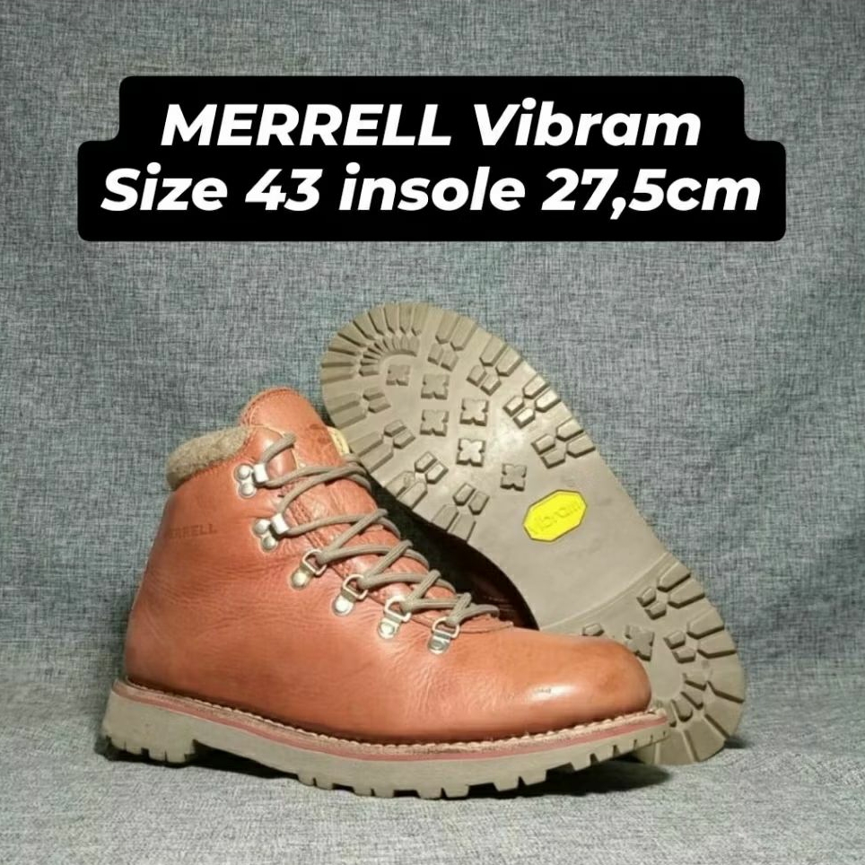 Sepatu Boots Merrell Vibram Sepatu Casual Outdoor Gaul Motoran Touring Trekking Kerja