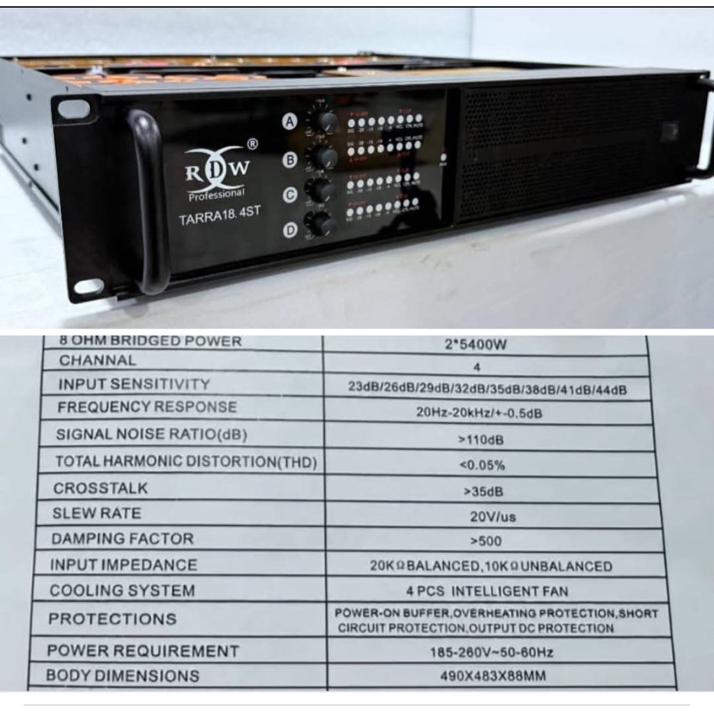 POWER RDW TARRA 18.4ST CLASS TD 4 CHANNEL ORIGINAL / Power RDW Tarra 18.4ST 4 CHANNEL CLASS TD / Pow
