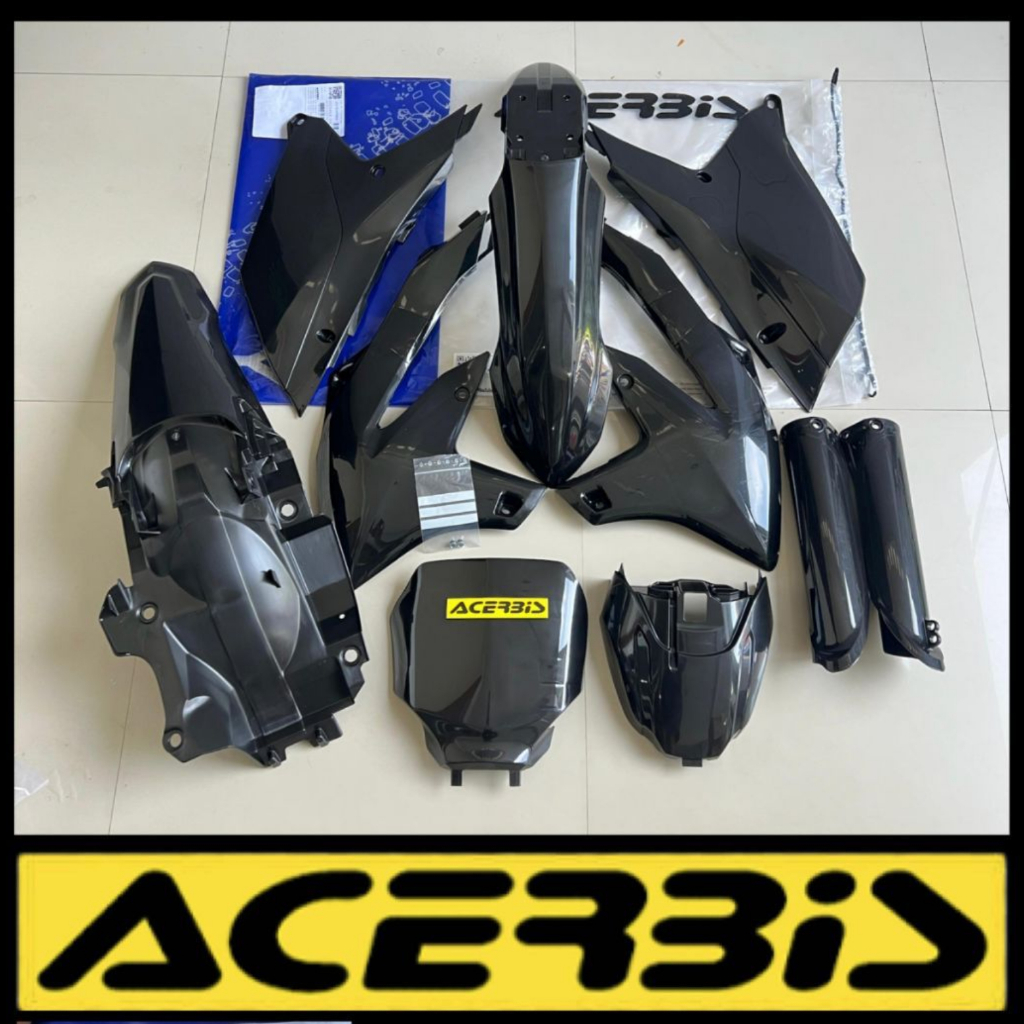 Body Set YZ 250 F 2025 Acerbis Original Full Black Plastik Cover Set YZ250F Terbaru Italy