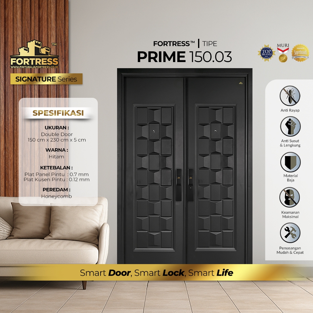 PINTU BAJA FORTRESS TYPE PRIME 150 BLACK SERIES - LUAR JABODETABEK