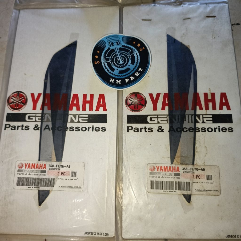 striping vega r new original bagain body belakang warna silver hitam