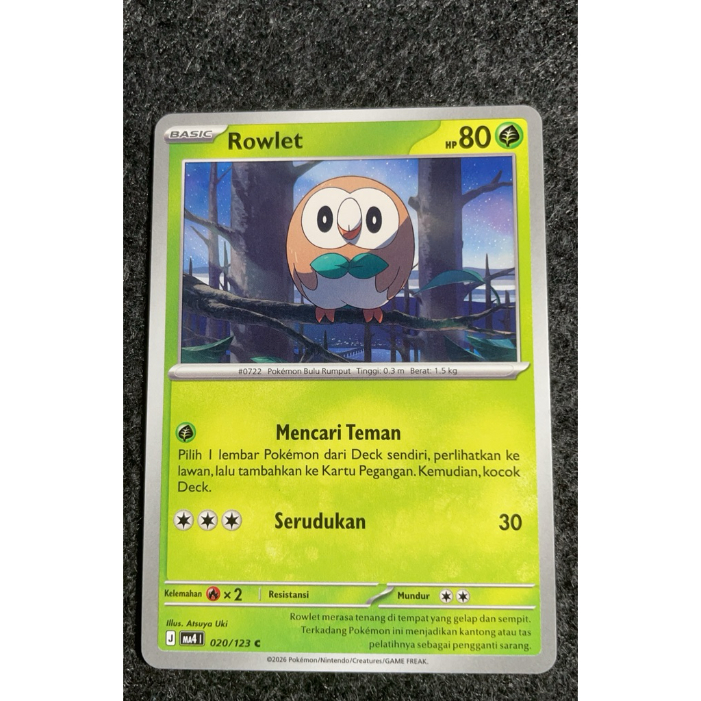 rowlet ma4 pokemon tcg