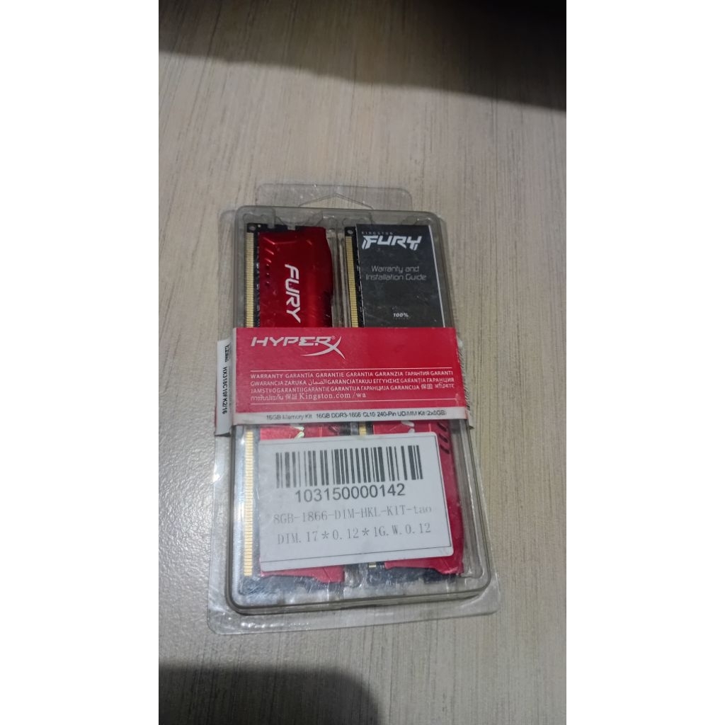 KINGSTON - G.Skill FURY HyperX DDR3 16 Gb Dual Channel [ 8 Gb x 2 pcs ] 1866 Mhz - G.Skill DDR4 8 Gb