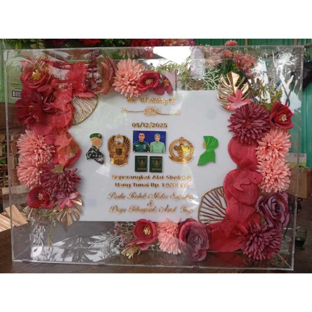 MAHAR UANG MURAH PROFESI / MAHAR TNI / MAHAR FULL AKRILIK FREE PACKING KAYU