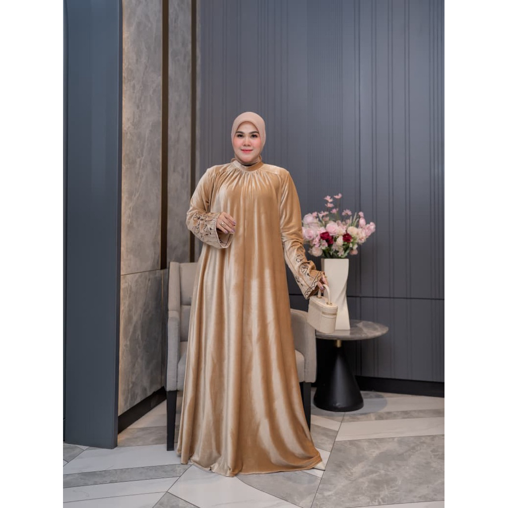 aluna dress javina bludru Arsyakayla khalisa series by aqila haliza dress leo