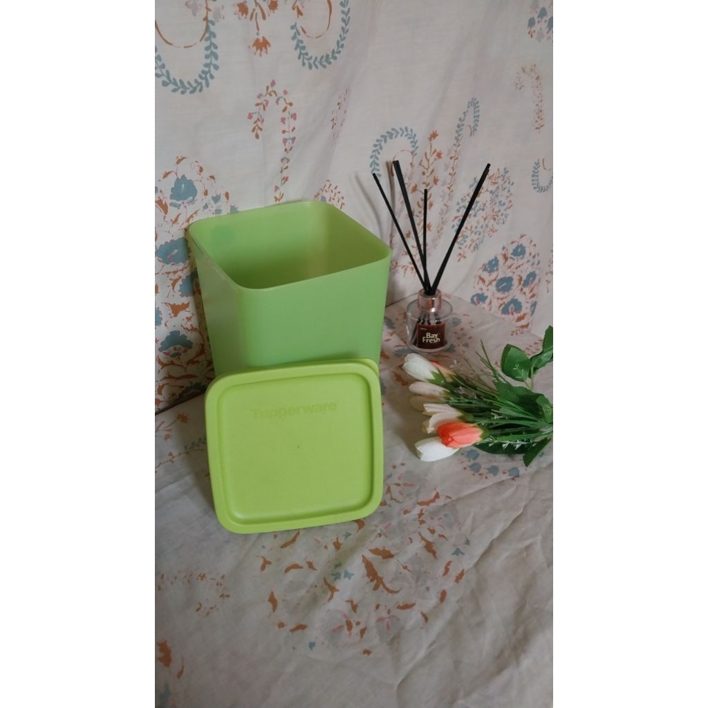 Tupperware Wadah Kotak Hijau Original – Toples Serbaguna Besar & Awet