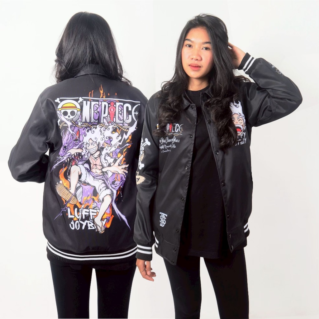 JAKET VARSITY COACH ANIME ONE PIECE BRUTALISTS