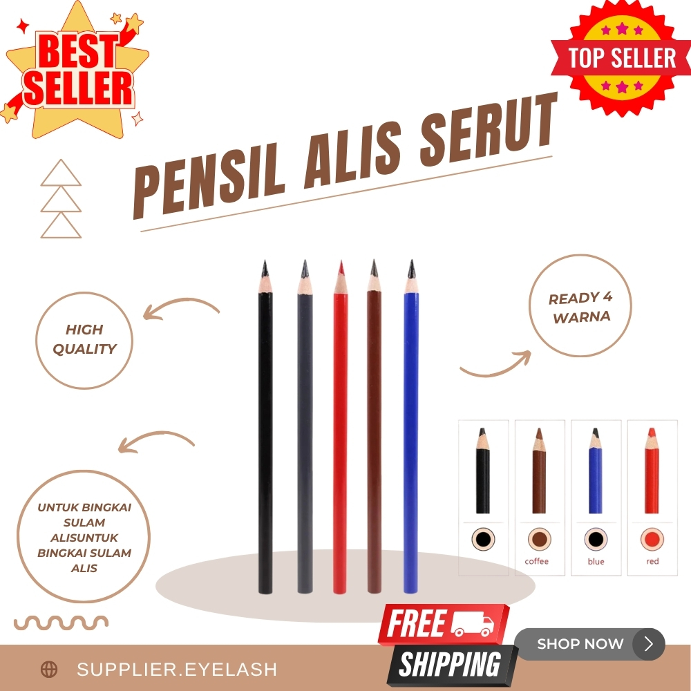 Pensil alis serut waterproof untuk sulam alis natural