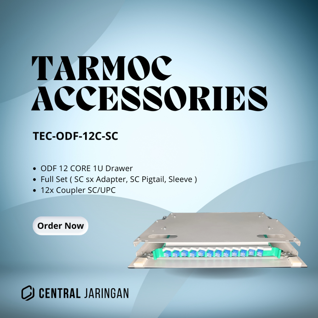 Fiber Optic ODF/OTB 12 Core SC Lengkap Rackmount | ODF 12C SC