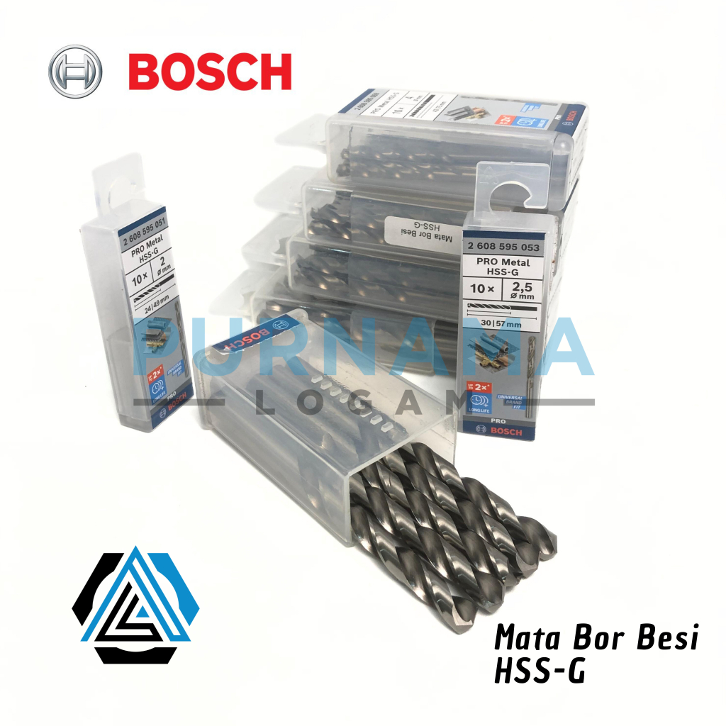 BOSCH MATA BOR BESI HSS-G ORIGINAL 10,5mm 11mm 13mm Harga per 1pcs mata bor