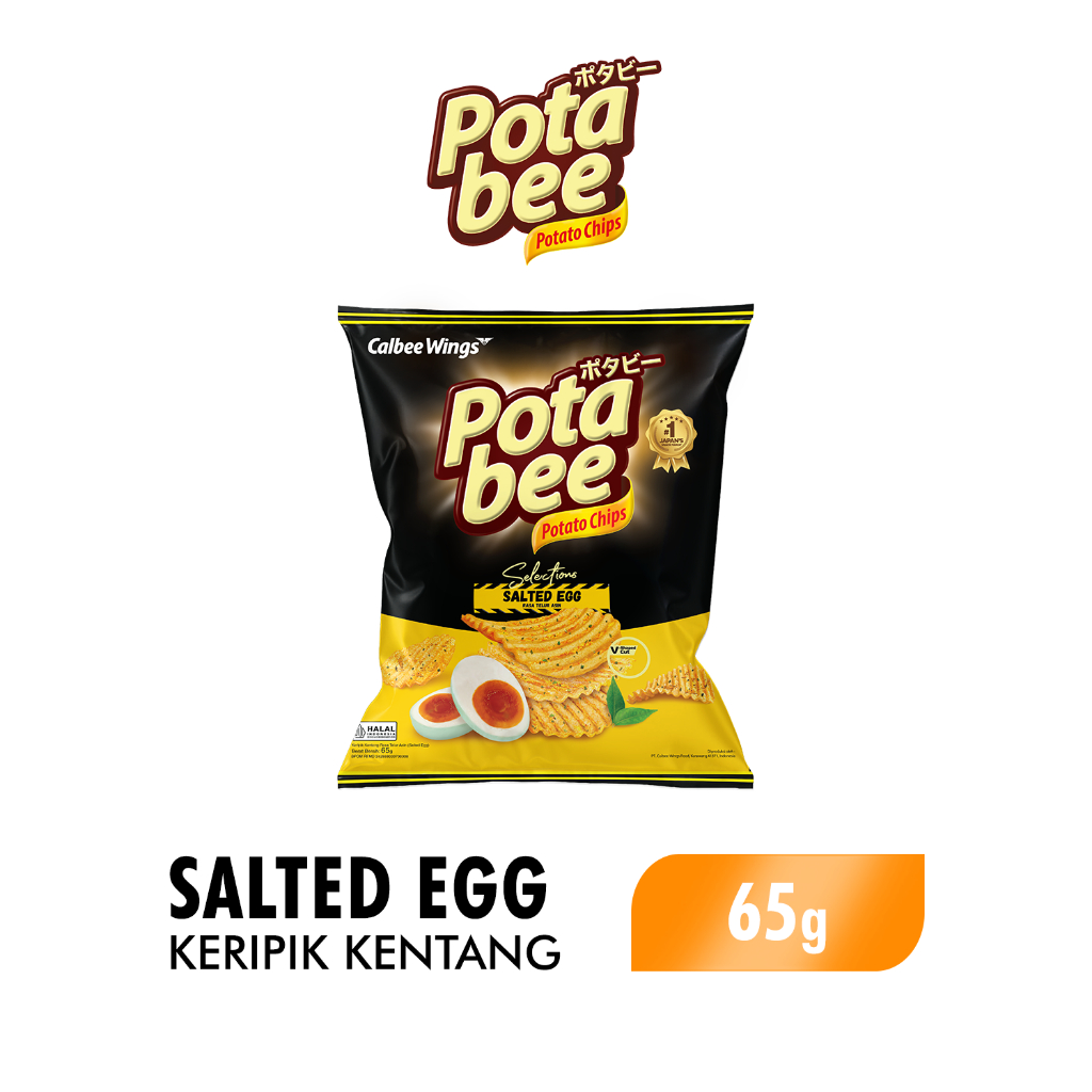 Potabee Keripik Kentang Selections Salted Egg 65 Gr x2 - Gambar 2