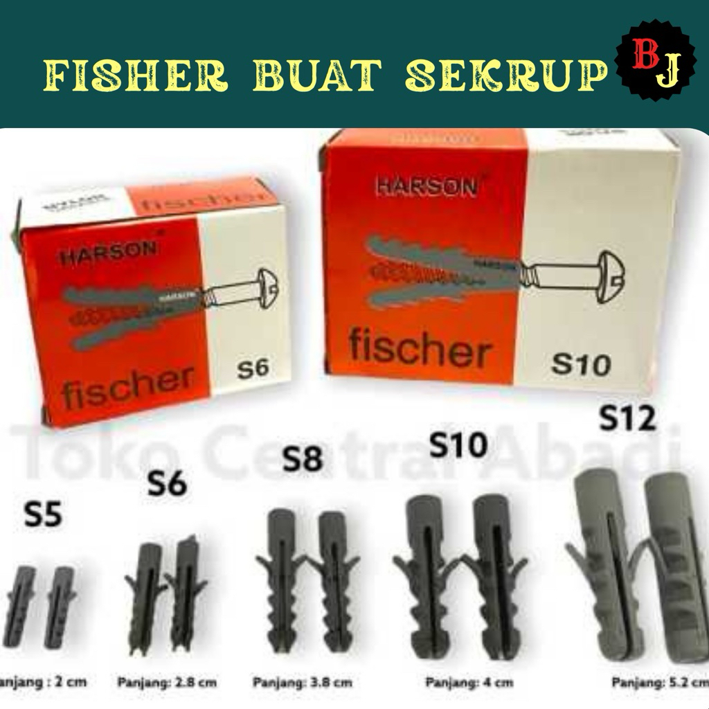 fisher S5, S6, S8, S10, S12 buat sekrup