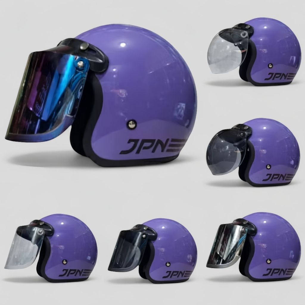 Helm jpn ungu tua glossy ORIGINAL 100% Asli