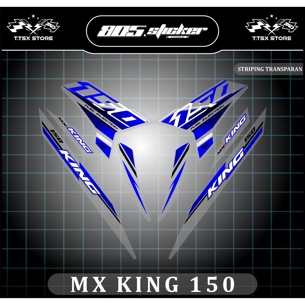 STRIPING TRANSPARAN JUPITER MX KING/STIKER MX KING 150/STRIPING MX KING 150 KEREN