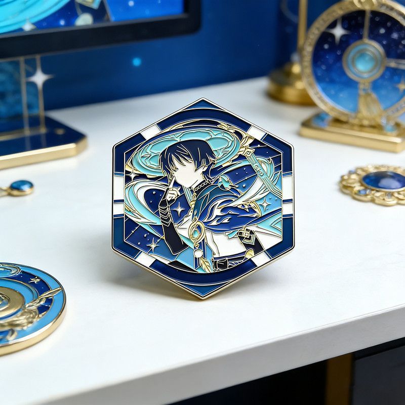 Wanderer Genshin Impact ⁠Brooch Enamel Pin Badge