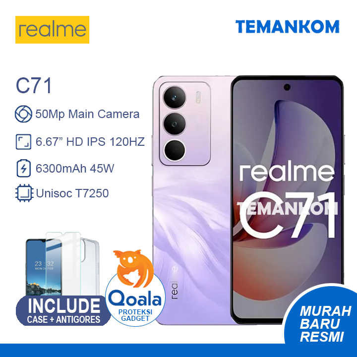 Realme C71 Baru 12GB RAM 4+6 Extend 4/128 4GB 128GB murah ORIGINAL Garansi RESMI