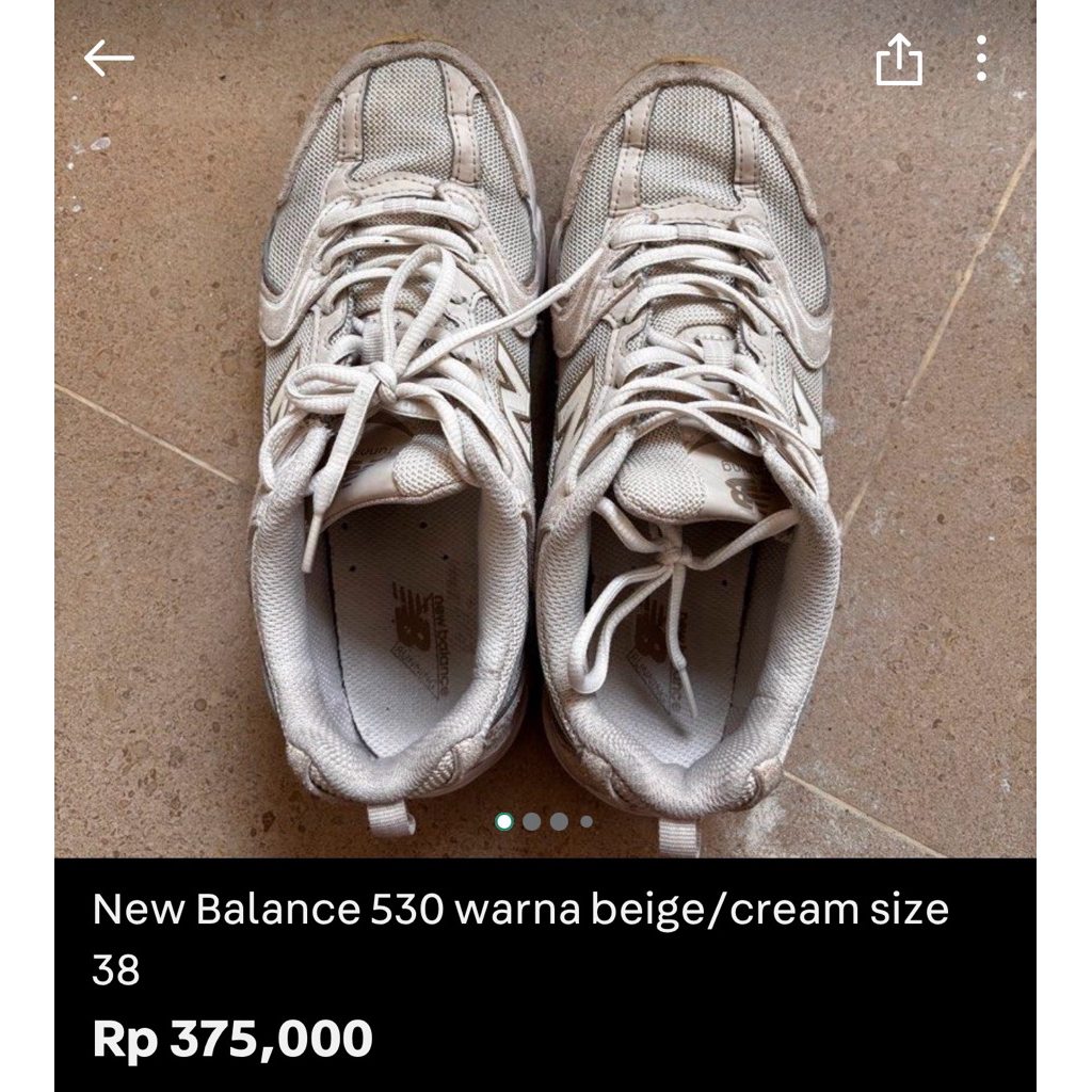 NB 530 beige size 38