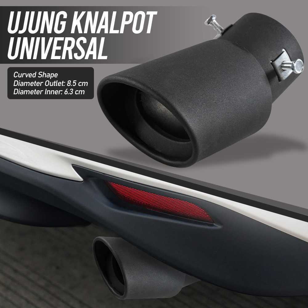 DWCX Ujung Knalpot Muffler Exhaust Tip Tailpipe Universal Car 15cm
