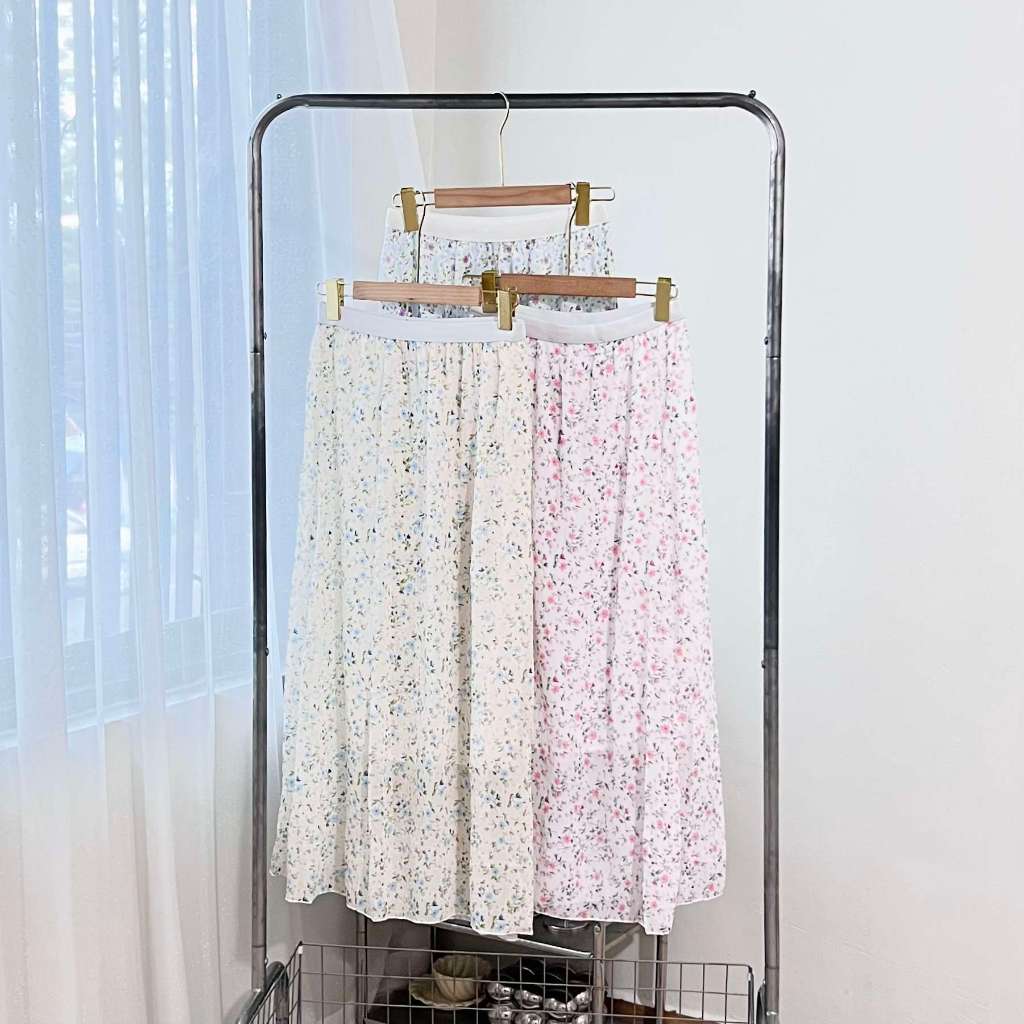 CHIMARA | 271-215 | Rok Motif Bunga Kecil Korean Style Outfit Pantai Wanita Terbaru