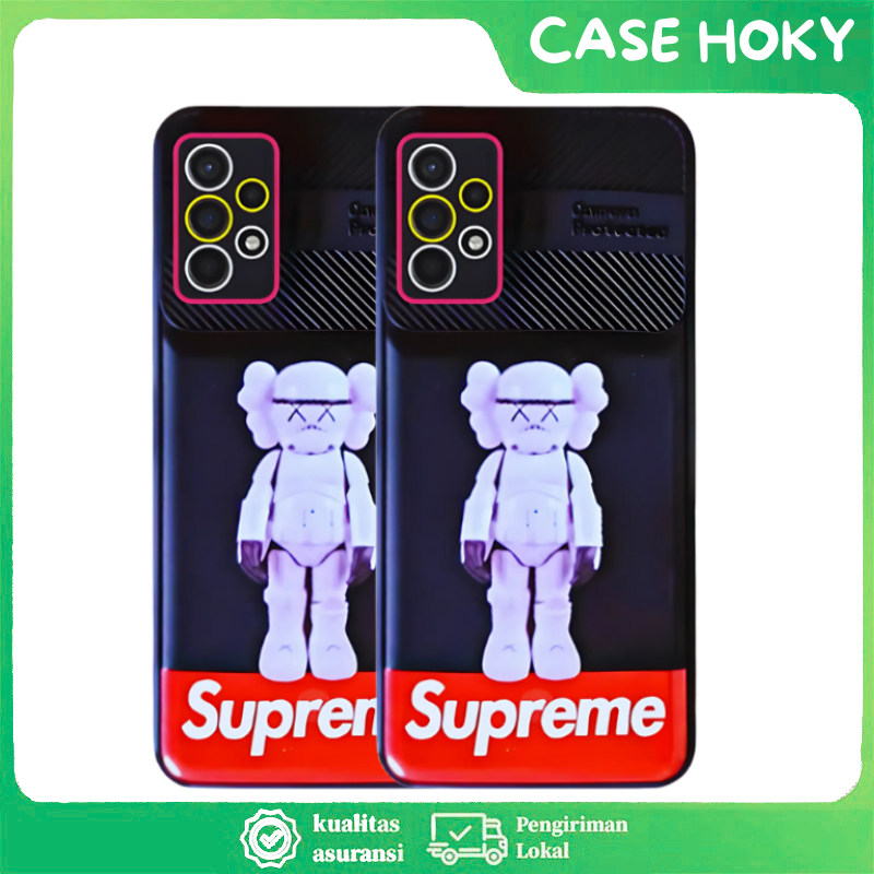 Case Oppo A15 A15S A35 2021 A16 A16S A17 A5S A7 F9 A12 A11K A54 4G Casing Kaws Supreme