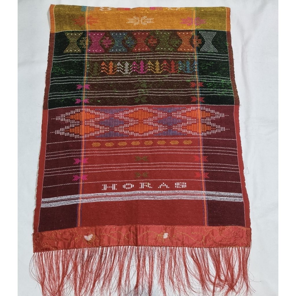 Ulos Sadum Motif Angkola Pakaian Adat Batak Toba Wanita Lebar 73cm Panjang 200cm Desain Elegan Unik 