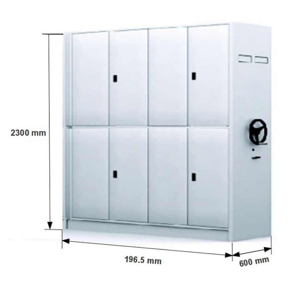 Kabinet Mobile Filling Cabinet 2 Bays With Door Krisbow 10143932