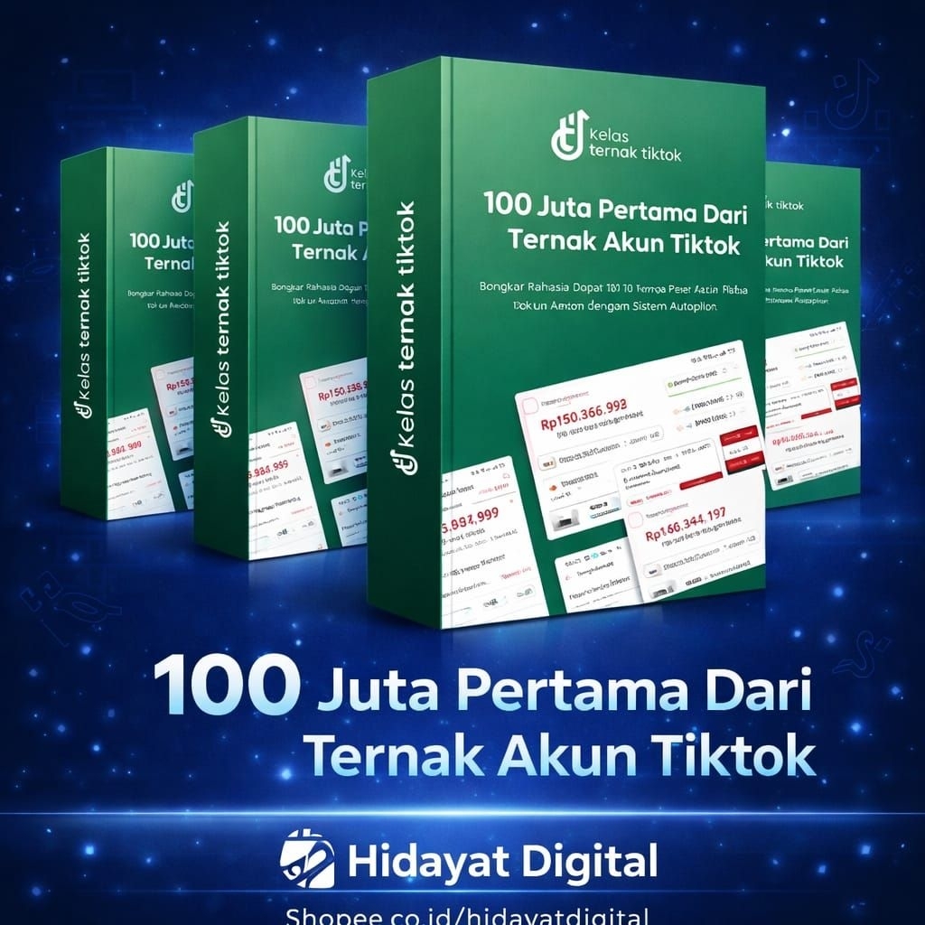 ECOURSE TERNAK AKUN TIKTOK - 100 Juta pertama dari ternak akun tiktok - PELUANG USAHA - TOOL BISNIS-