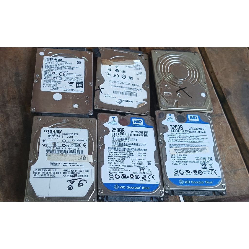 HDD 2.5inch RUSAK Random 500Gb 320Gb 250Gb
