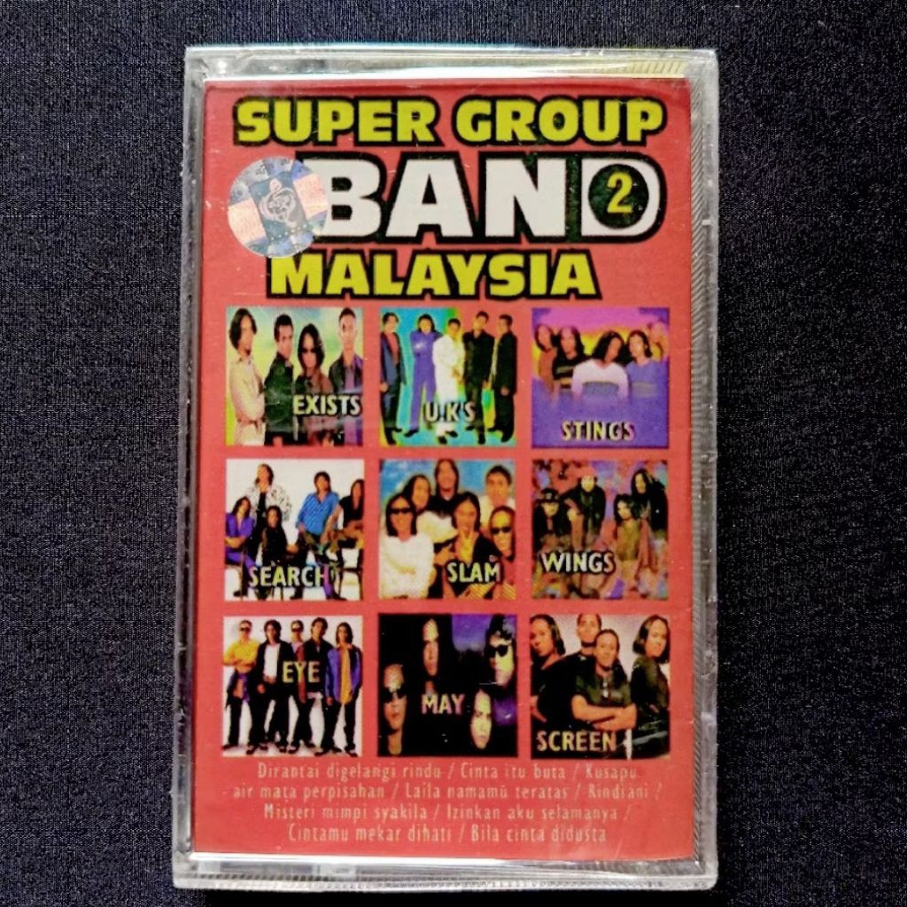 Kaset V/A (Exists, Slam, Search, etc) - Super Group Band Malaysia 2 (Sealed)