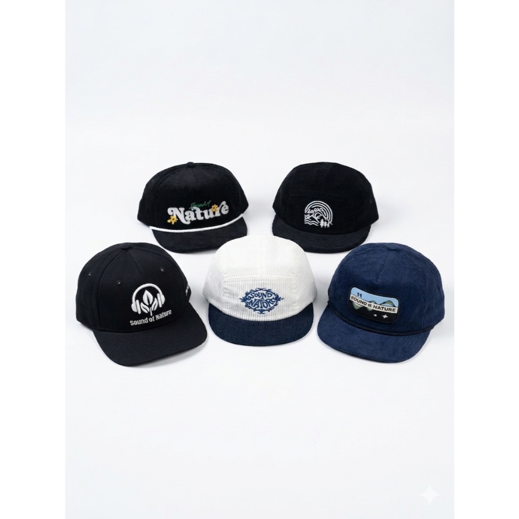 Topi Original SON Corduroy Snapback Premium Pria Wanita Topi Panel 5