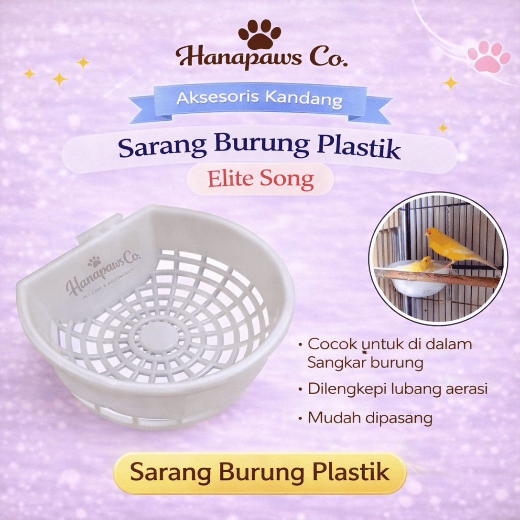 SARANG BURUNG BERTELUR BURUNG PLASTIK TEMPAT SARANG BURUNG WADAH TELOR LOVEBIRD KENARI PUYUH