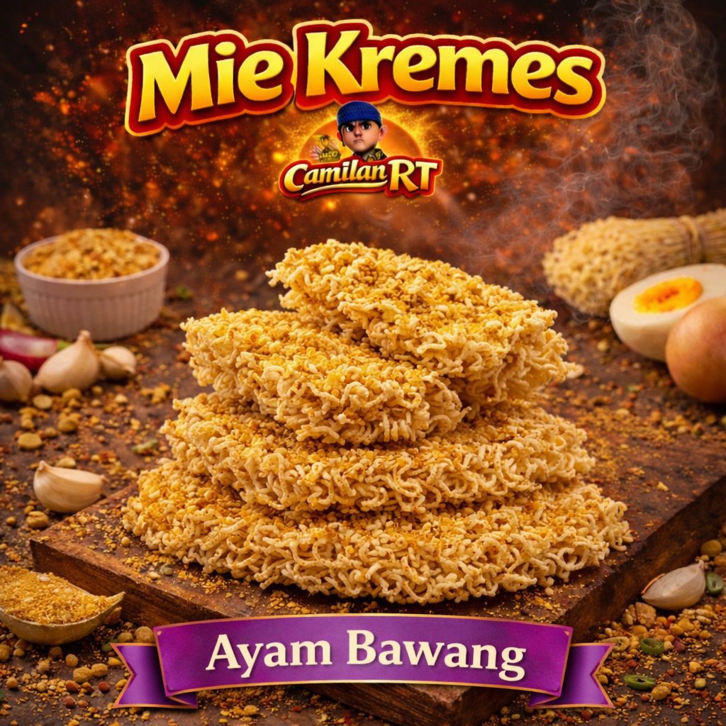 Mie kremes 150 gr AYAM BAWANG kriuk renyah