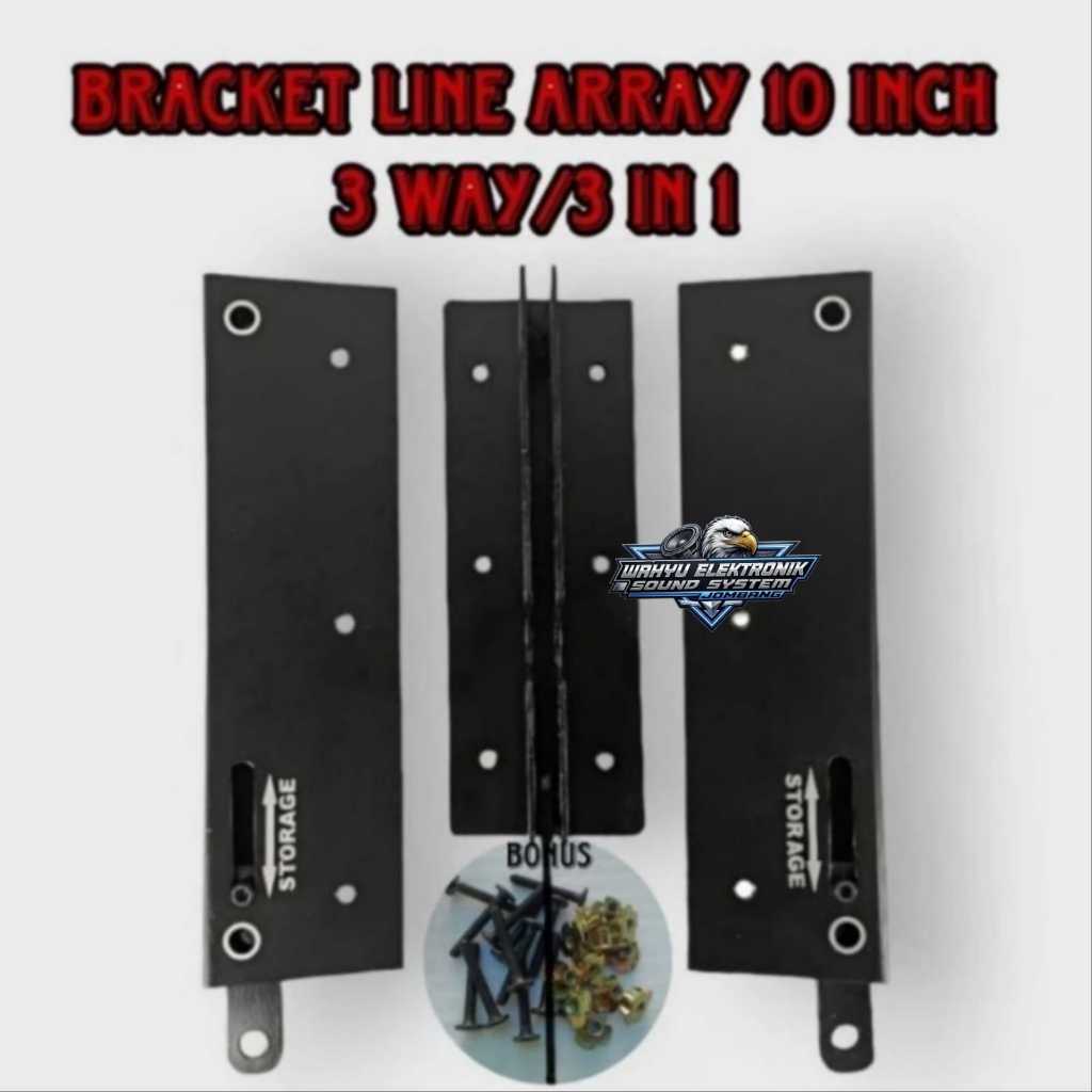 Breket Line Array 3 in 1 Ukuran Box Speaker 10inch 3WAY Bracket 3x1 Kualitas Bagus