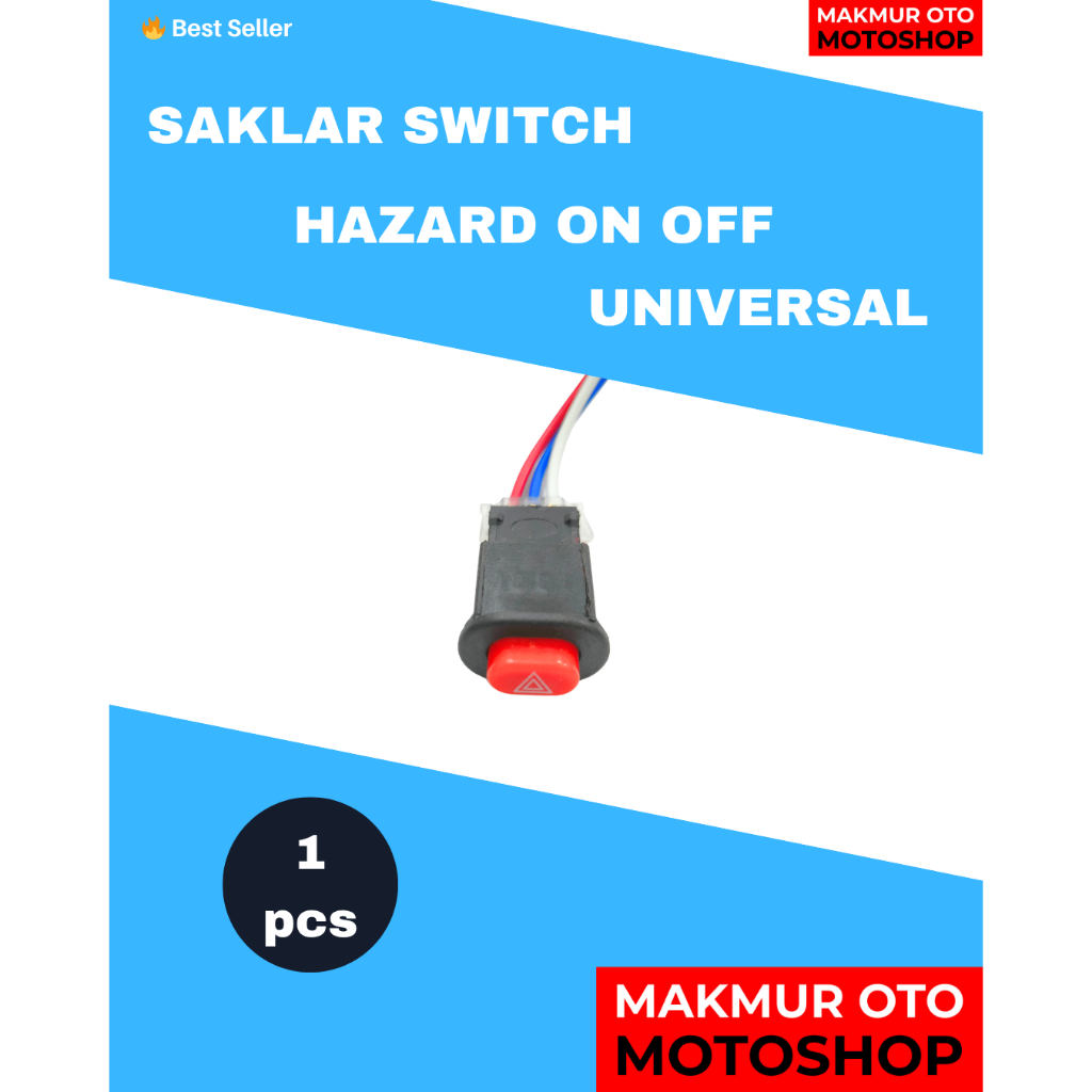 Saklar Tombol Switch Lampu Hazard On Off – Saklar Sein Motor Mobil Universal Handle Stang