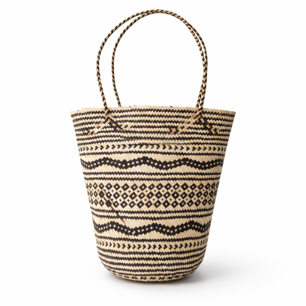 Tas Anyaman Rotan Motif Dayak | Tas Rambat Motif