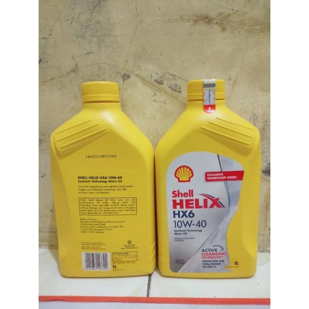 Oli Mesin Shell Helix HX6 SAE 10W-40 1L 1Liter Oli Mesin Shell Helix HX6 10W-40 1 Liter ORIGINAL Met